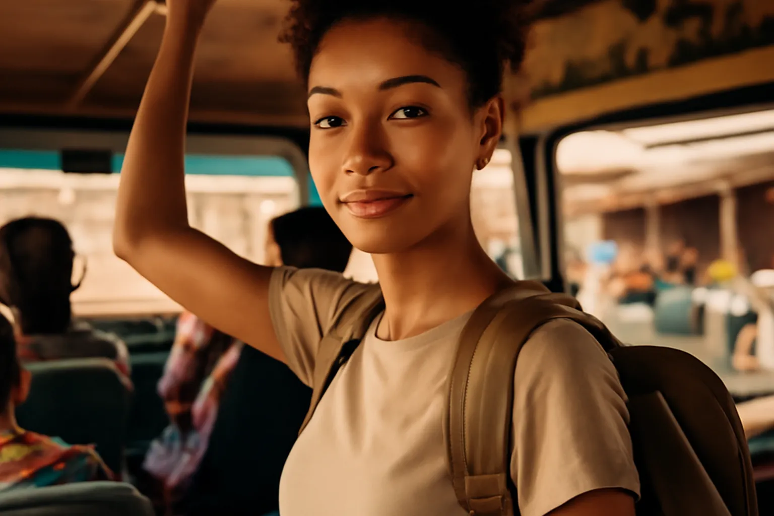Femme voyageuse solo consultant son telephone dans un marche africain
